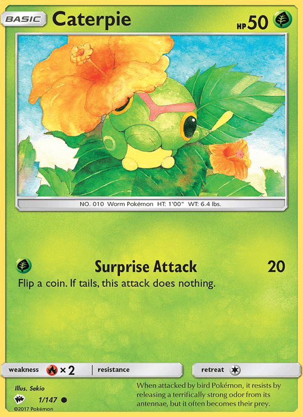Caterpie - Burning Shadows 001/147