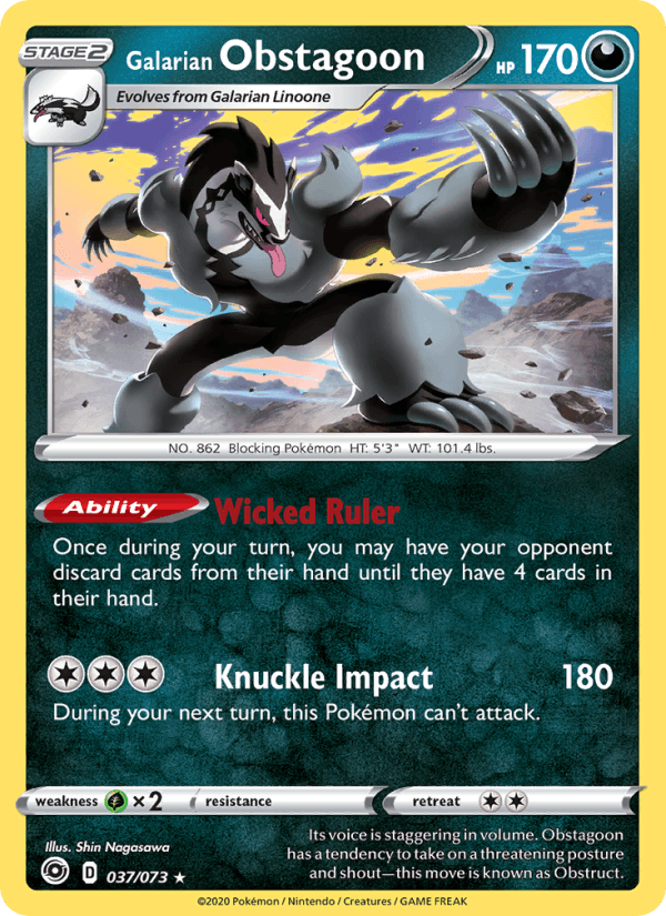 Galarian Obstagoon - Champion's Path 037/073