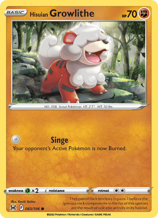 Hisuian Growlithe - Lost Origin 083/196