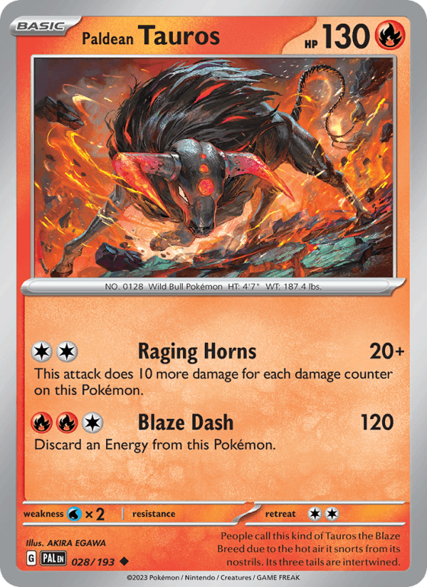 Paldean Tauros - Paldea Evolved 028/193