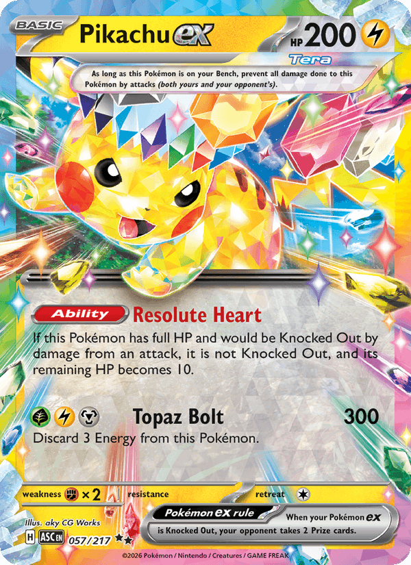Pikachu ex - Ascended Heroes 057/217