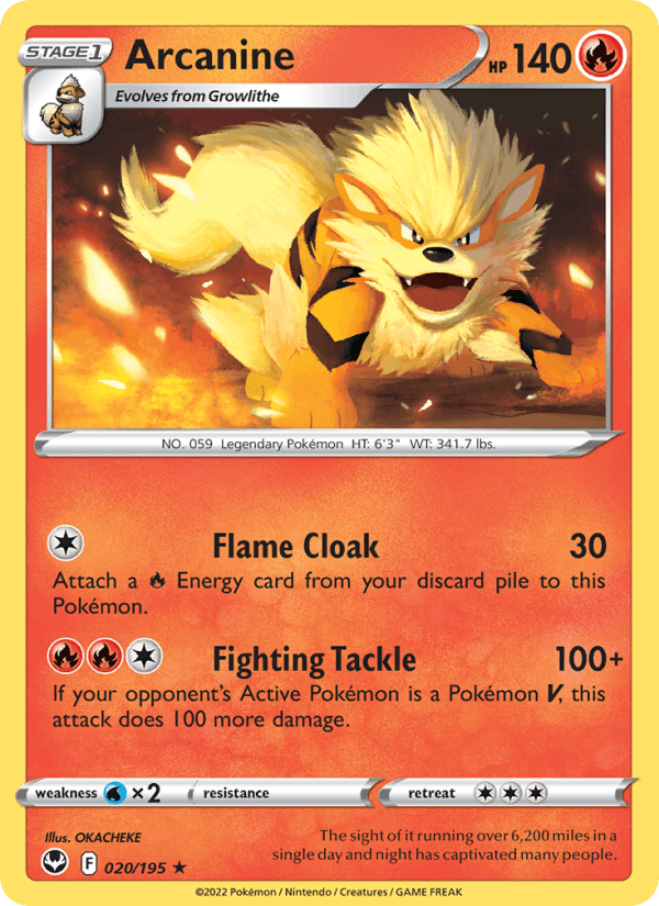 Arcanine - Silver Tempest 020/195