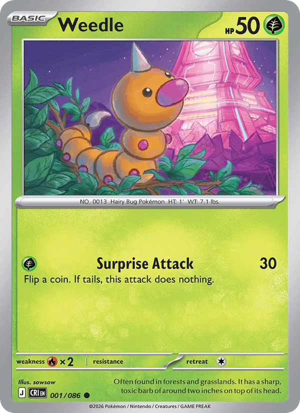 Weedle - Chaos Rising 001/086