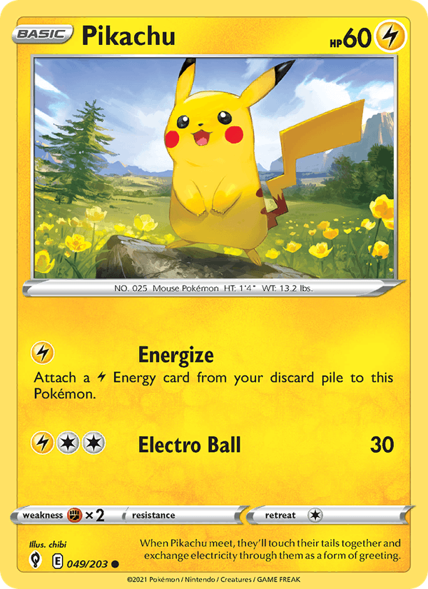 Pikachu - Evolving Skies 049/203