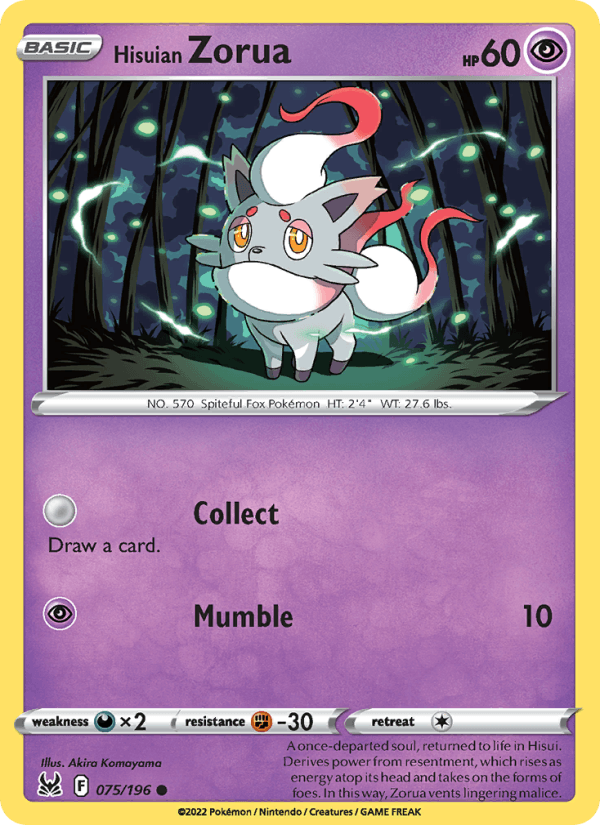 Hisuian Zorua - Lost Origin 075/196