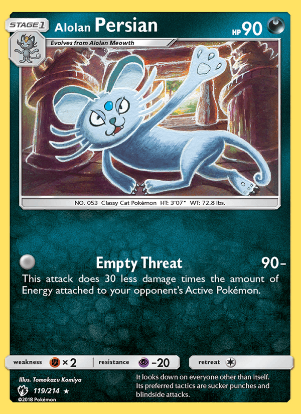 Alolan Persian - Lost Thunder 119/214