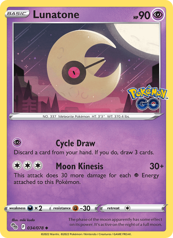Lunatone - Pokémon GO 034/078