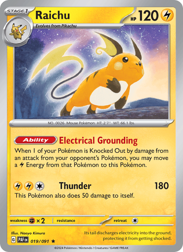 Raichu - Paldean Fates 019/091
