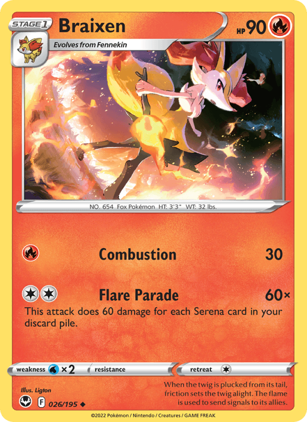 Braixen - Silver Tempest 026/195
