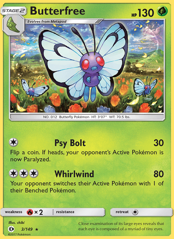Butterfree - Sun & Moon 003/149