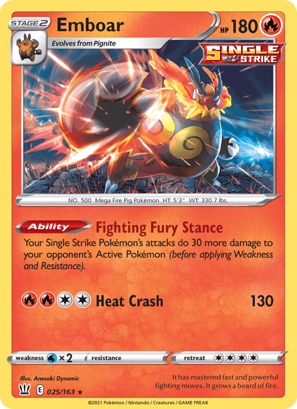 Emboar - Battle Styles 025/163