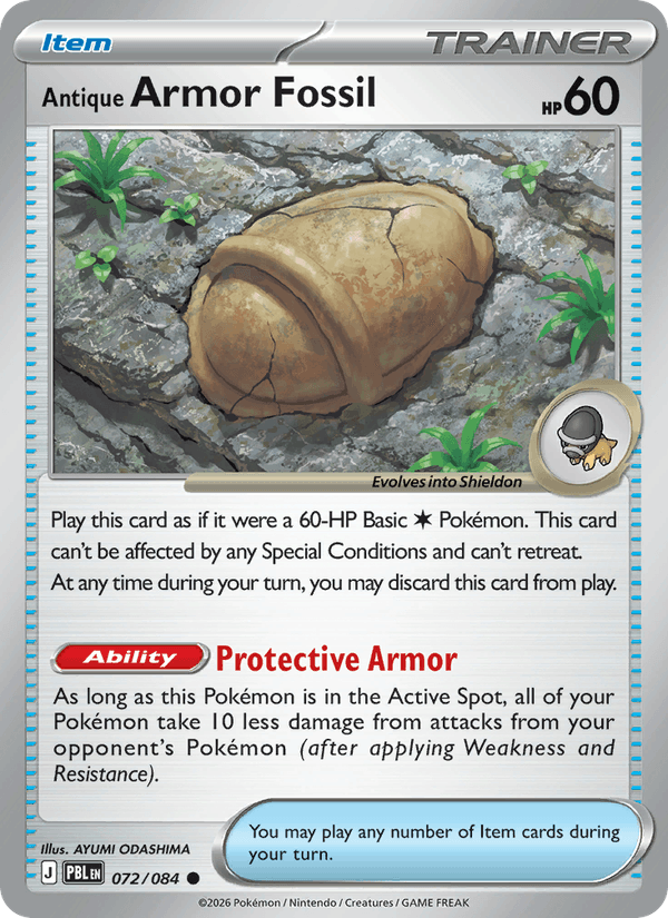 Antique Armor Fossil - Pitch Black 072/084