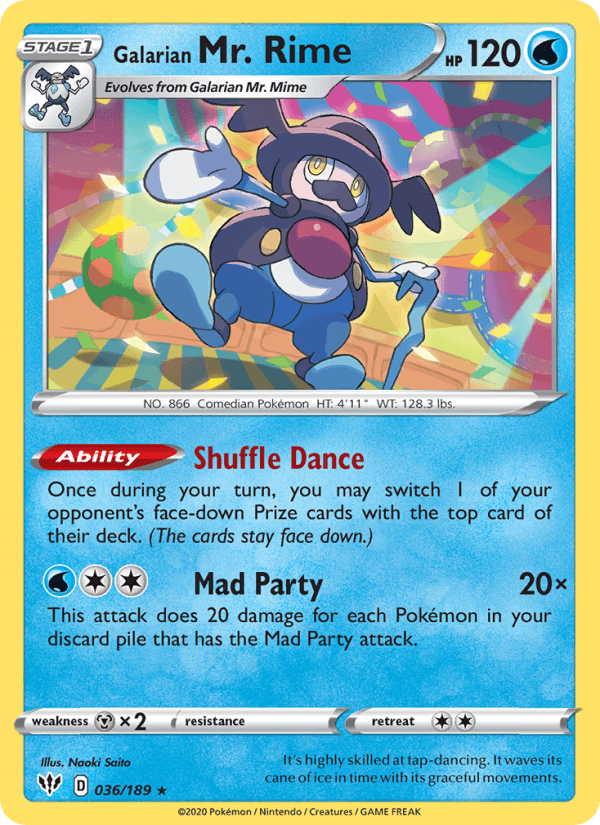 Galarian Mr. Rime - Darkness Ablaze 036/189