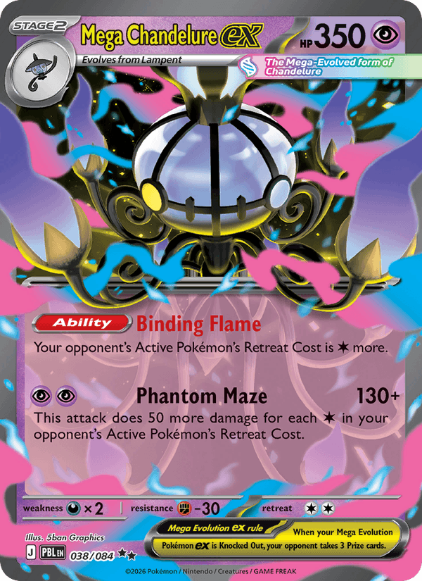 Mega Chandelure ex - Pitch Black 038/084