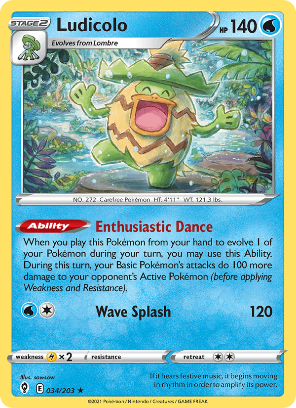 Ludicolo - Evolving Skies 034/203