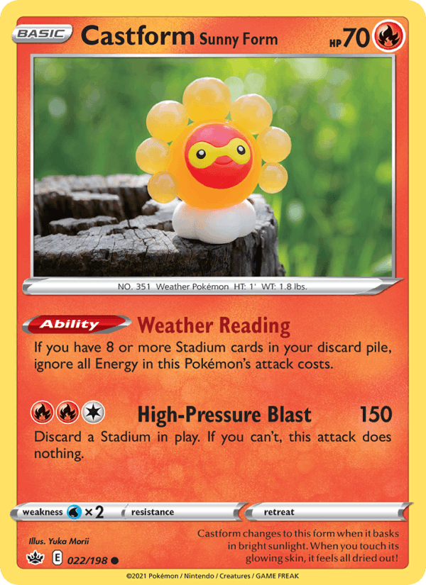 Castform Sunny Form - Chilling Reign 022/198