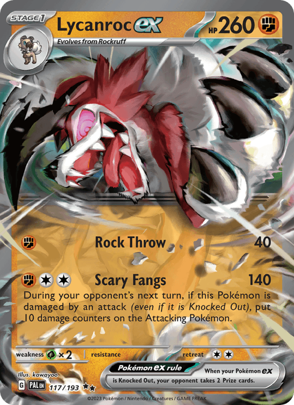 Lycanroc ex - Paldea Evolved 117/193