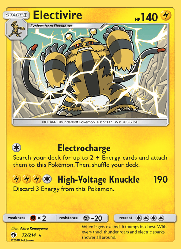 Electivire - Lost Thunder 072/214