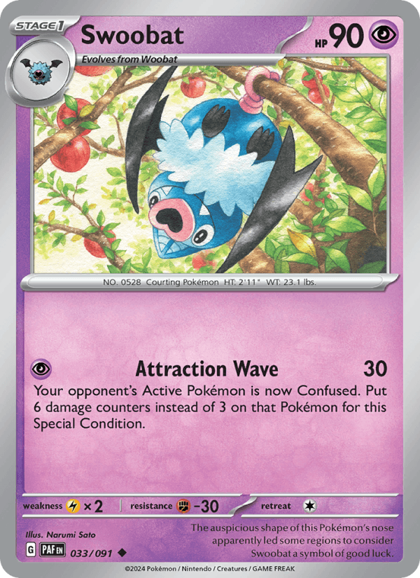 Swoobat - Paldean Fates 033/091