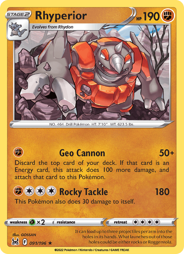Rhyperior - Lost Origin 091/196