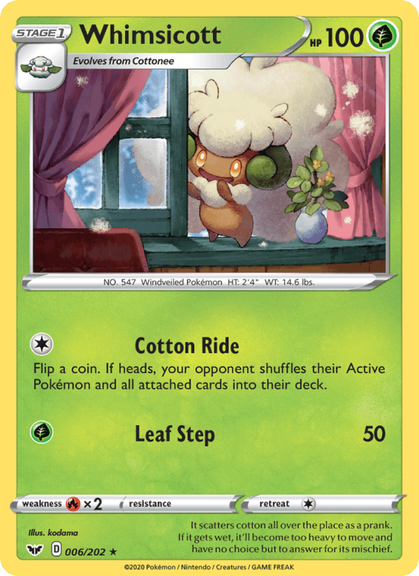Whimsicott - Sword & Shield 006/202