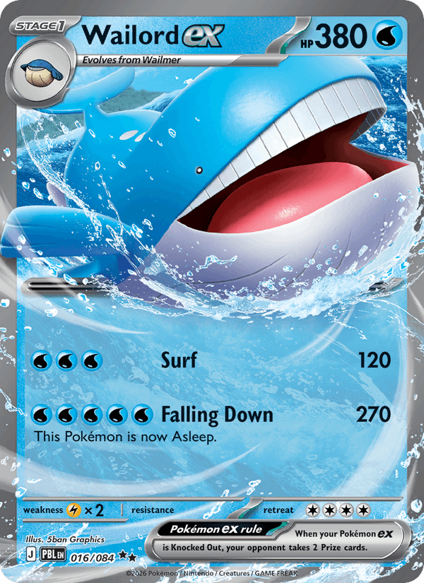 Wailord ex - Pitch Black 016/084