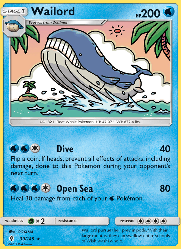 Wailord - Guardians Rising 030/145