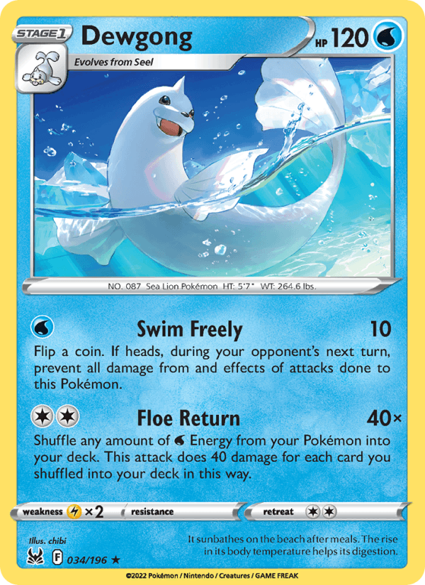 Dewgong - Lost Origin 034/196