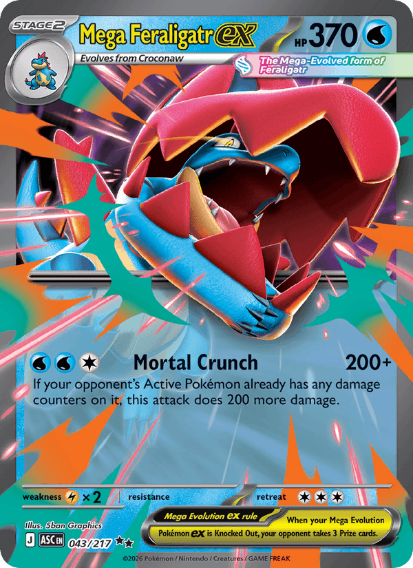 Mega Feraligatr ex - Ascended Heroes 043/217