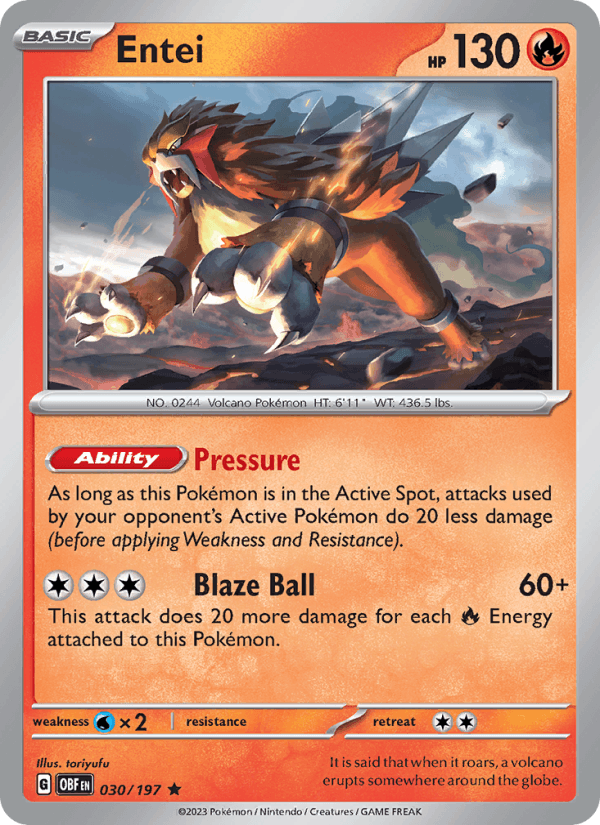 Entei - Obsidian Flames 030/197
