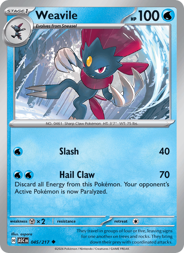 Weavile - Ascended Heroes 045/217