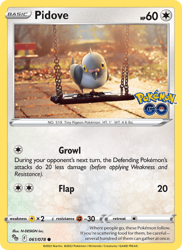 Pidove - Pokémon GO 061/078