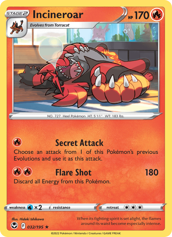 Incineroar - Silver Tempest 032/195