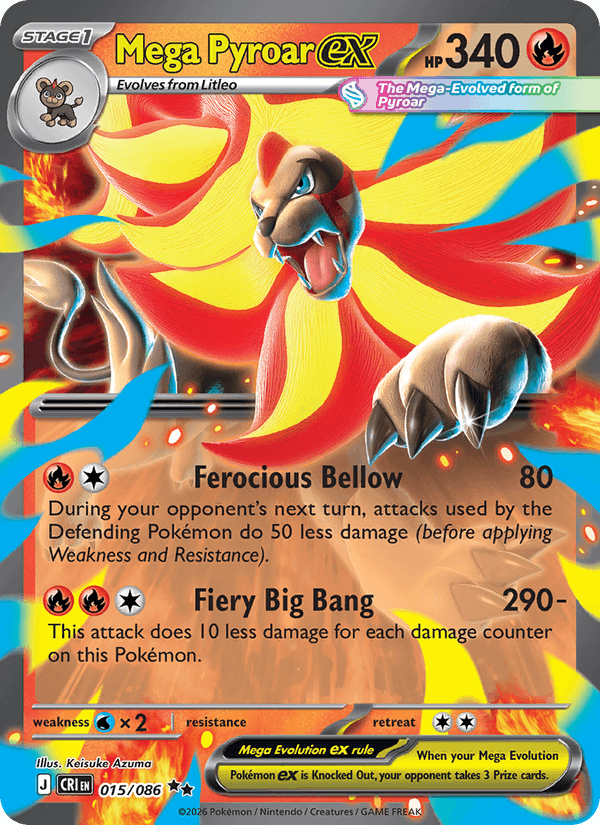 Mega Pyroar ex - Chaos Rising 015/086
