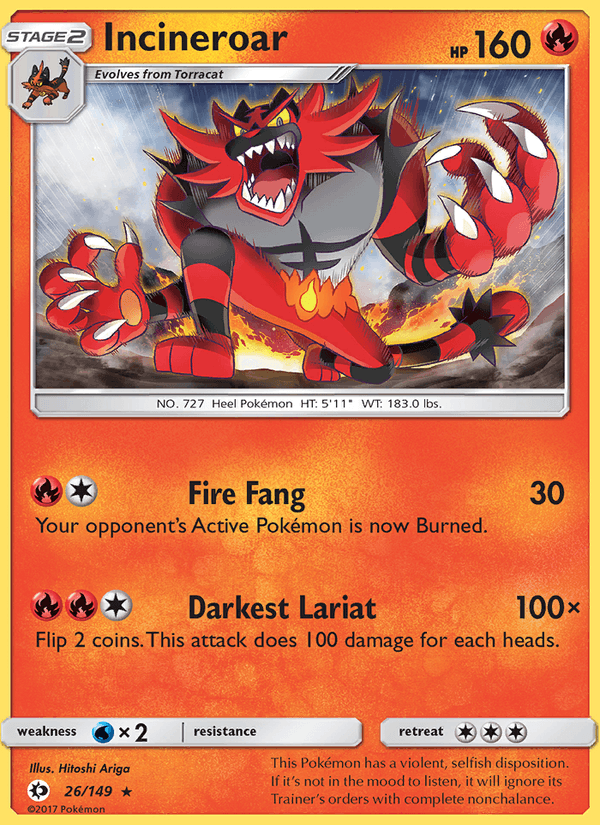 Incineroar - Sun & Moon 026/149