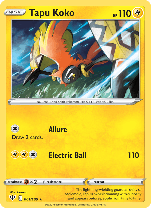 Tapu Koko - Darkness Ablaze 061/189