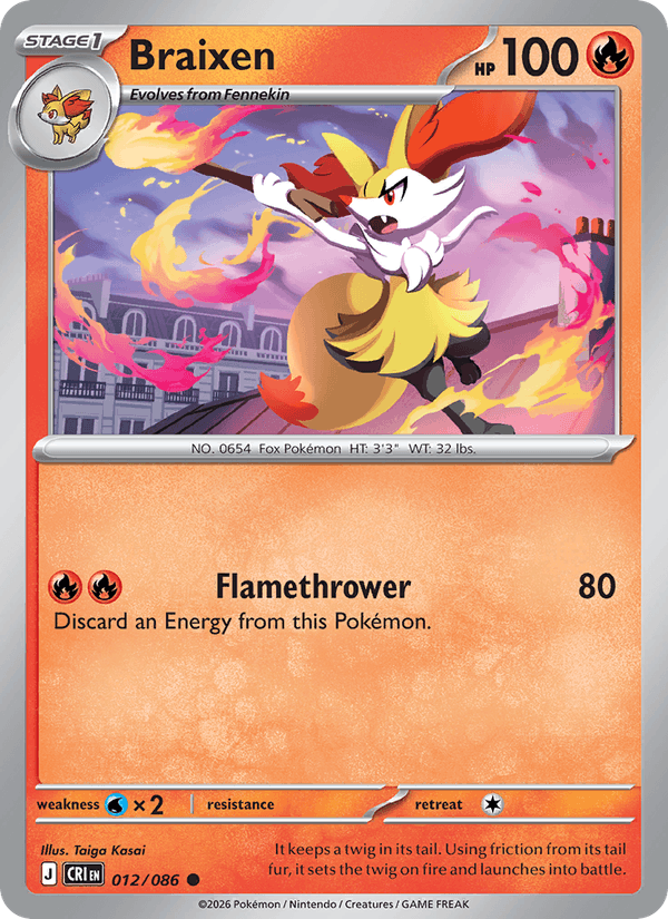 Braixen - Chaos Rising 012/086