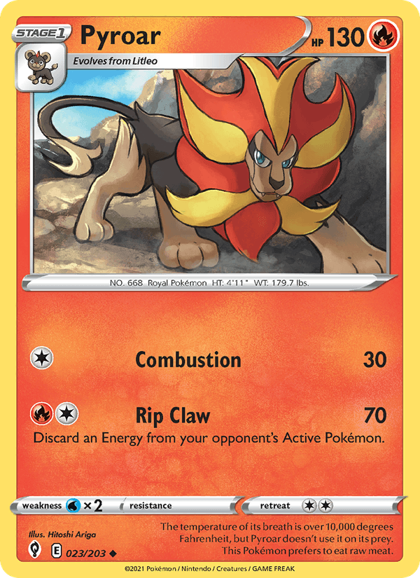 Pyroar - Evolving Skies 023/203