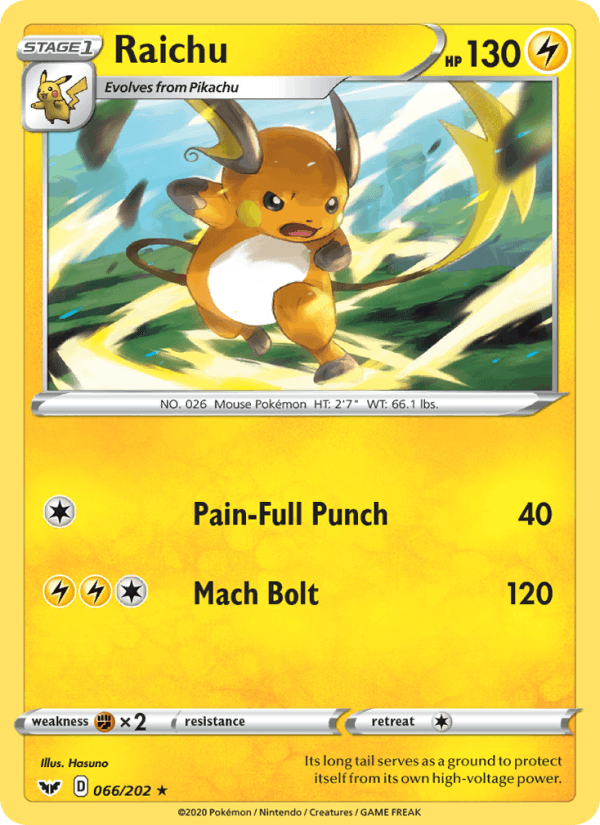 Raichu - Sword & Shield 066/202