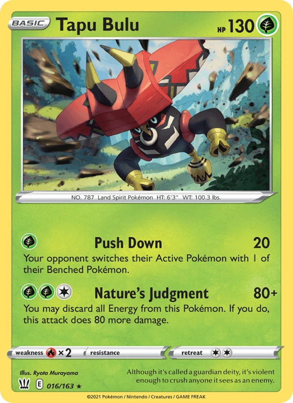 Tapu Bulu - Battle Styles 016/163