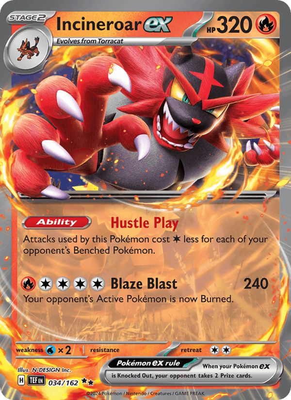 Incineroar ex - Temporal Forces 034/162