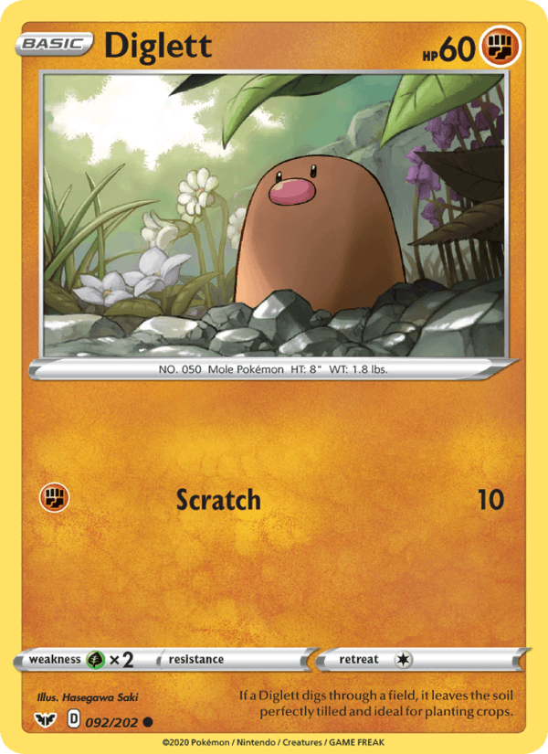Diglett - Sword & Shield 092/202