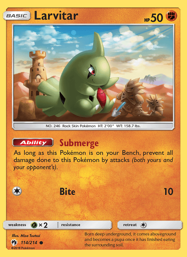 Larvitar - Lost Thunder 114/214