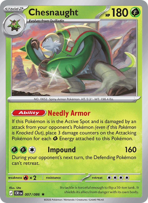 Chesnaught - Chaos Rising 007/086