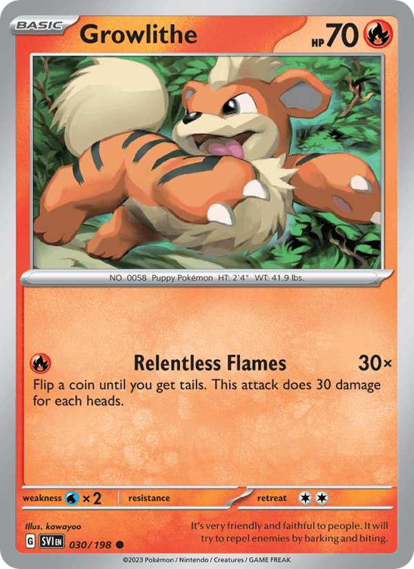 Growlithe - Scarlet & Violet 030/198