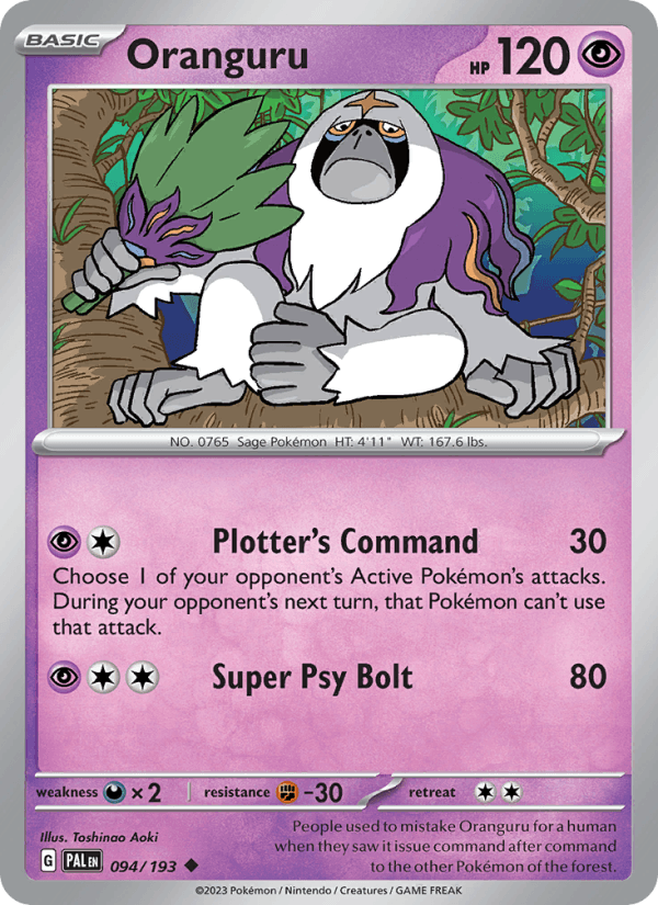 Oranguru - Paldea Evolved 094/193