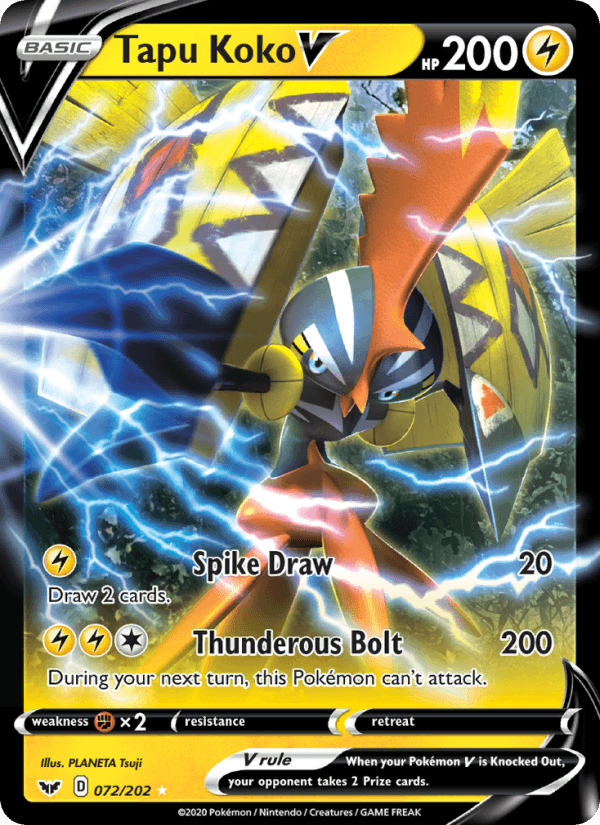 Tapu Koko V - Sword & Shield 072/202