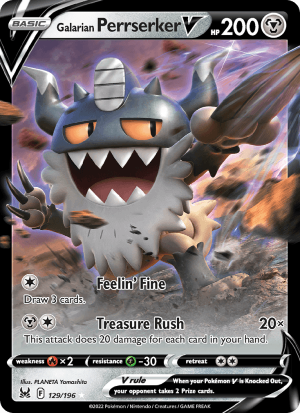 Galarian Perrserker V - Lost Origin 129/196