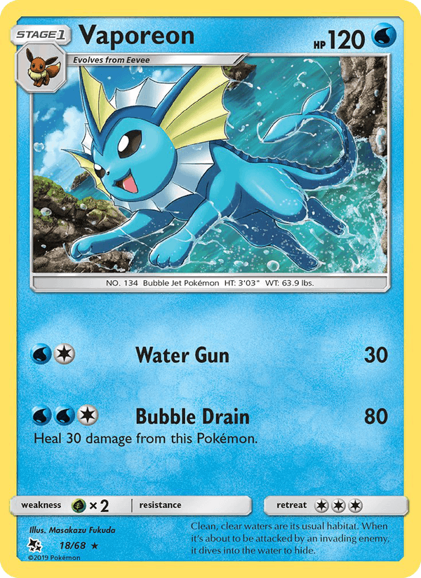 Vaporeon - Hidden Fates 018/068