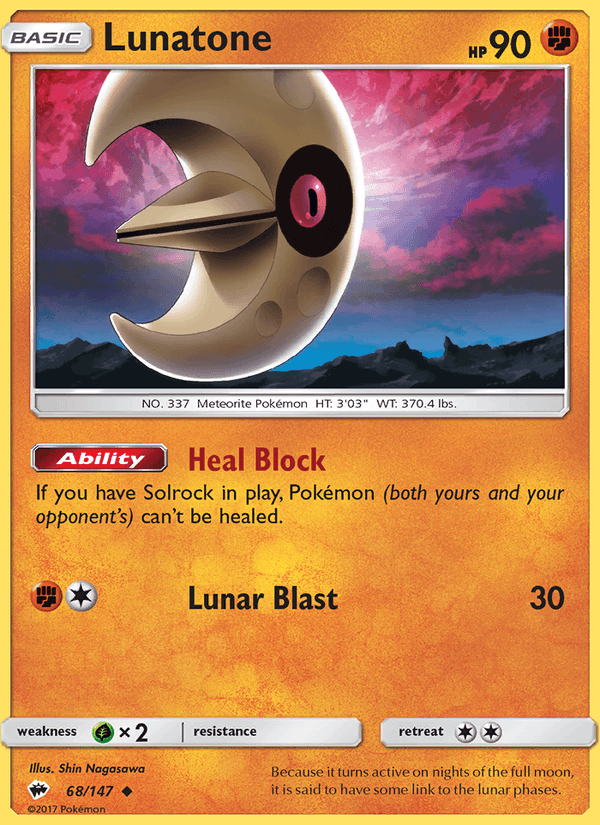 Lunatone - Burning Shadows 068/147